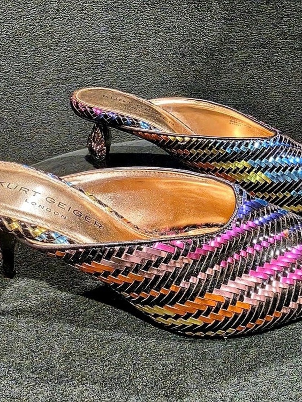 Kurt Geiger London Rainbow Eagle Heel Mules | EU 39 / US 8.5